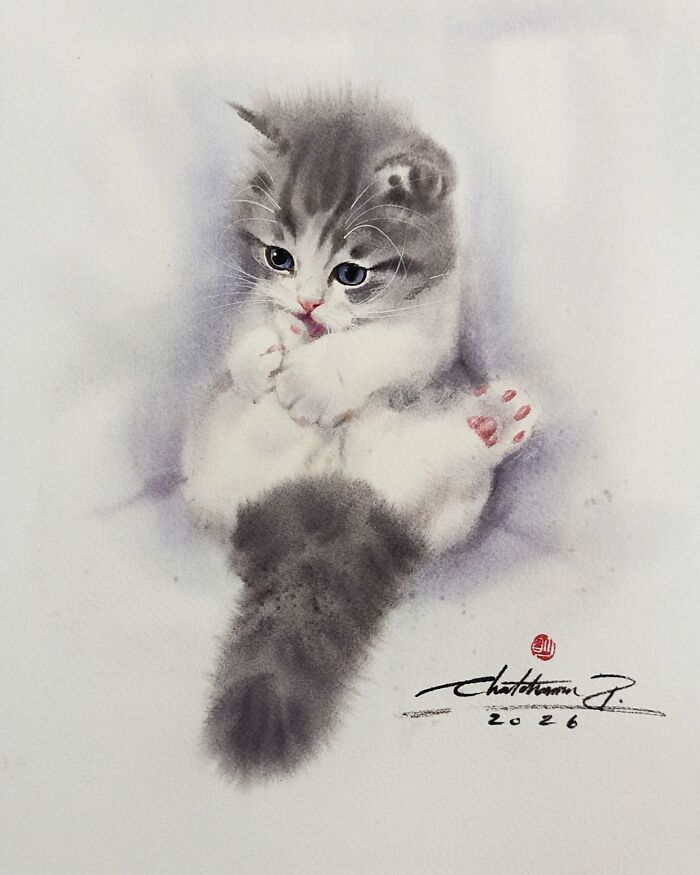 This Artist Creates Stunning Watercolor Paintings Of Cats, And Here Are 45 Of His Best Works This Artist Creates Stunning Watercolor Paintings Of Cats, And Here Are 45 Of His Best Works