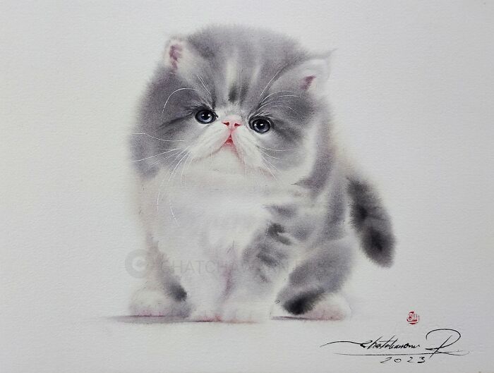 This Artist Creates Stunning Watercolor Paintings Of Cats, And Here Are 45 Of His Best Works This Artist Creates Stunning Watercolor Paintings Of Cats, And Here Are 45 Of His Best Works