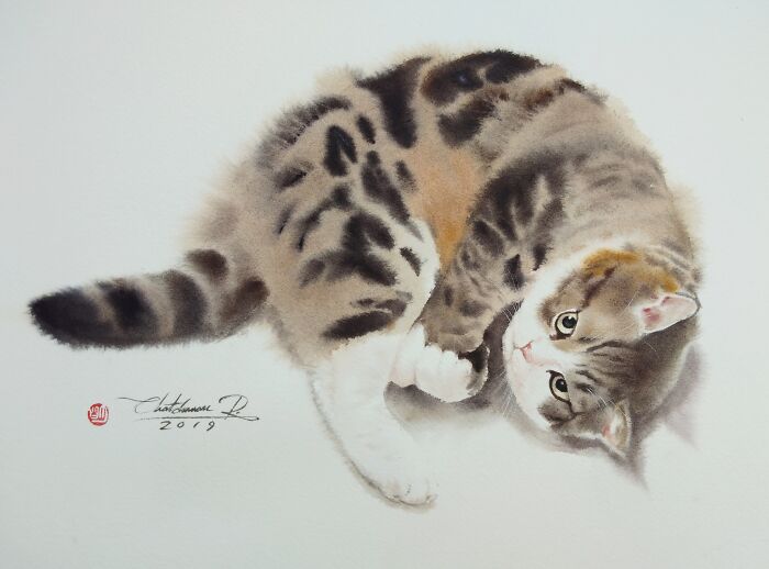 This Artist Creates Stunning Watercolor Paintings Of Cats, And Here Are 45 Of His Best Works This Artist Creates Stunning Watercolor Paintings Of Cats, And Here Are 45 Of His Best Works