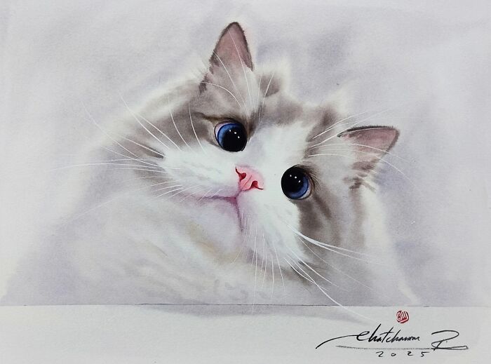 This Artist Creates Stunning Watercolor Paintings Of Cats, And Here Are 45 Of His Best Works This Artist Creates Stunning Watercolor Paintings Of Cats, And Here Are 45 Of His Best Works