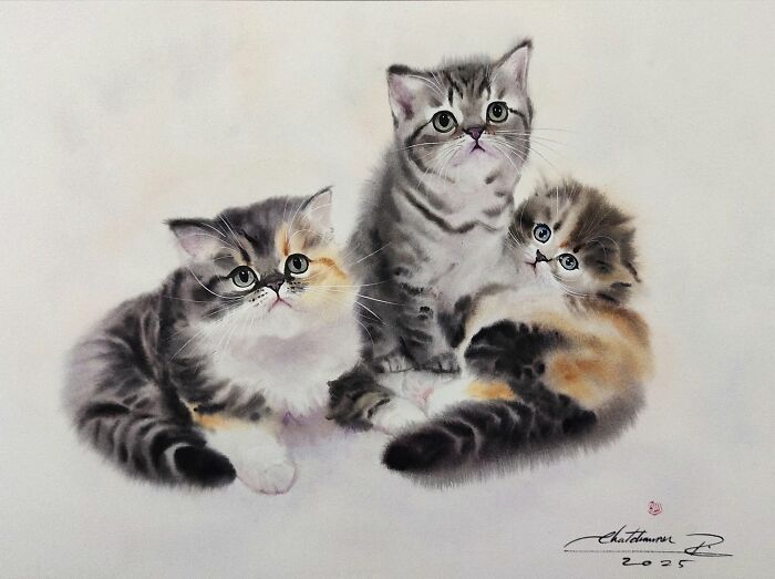 This Artist Creates Stunning Watercolor Paintings Of Cats, And Here Are 45 Of His Best Works This Artist Creates Stunning Watercolor Paintings Of Cats, And Here Are 45 Of His Best Works