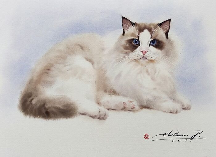 This Artist Creates Stunning Watercolor Paintings Of Cats, And Here Are 45 Of His Best Works This Artist Creates Stunning Watercolor Paintings Of Cats, And Here Are 45 Of His Best Works