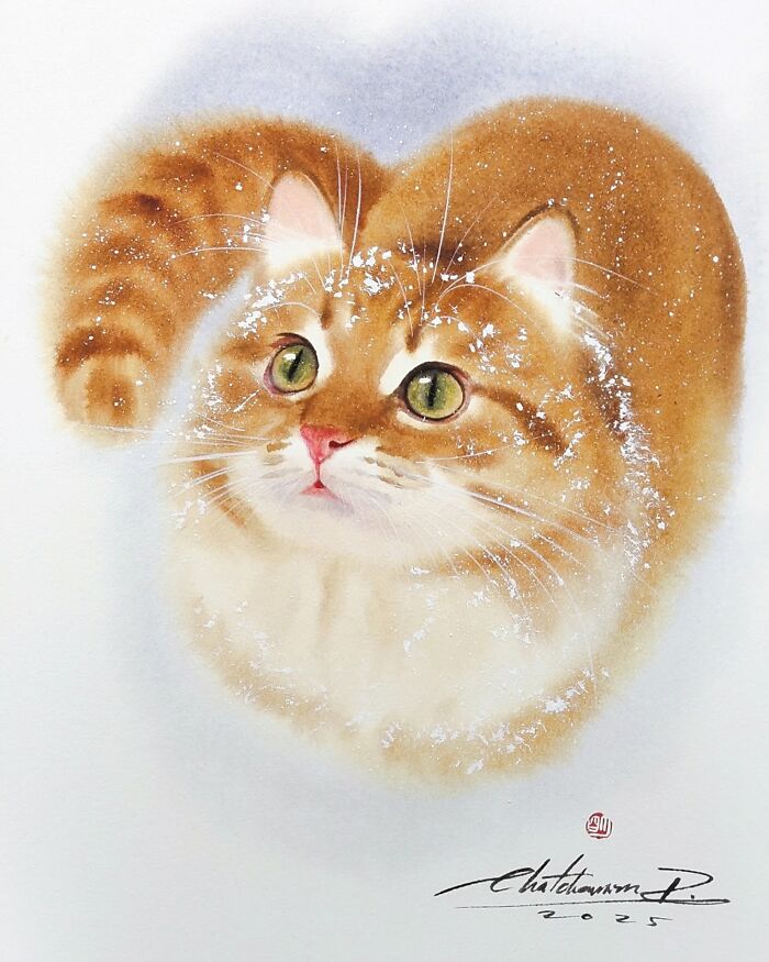 This Artist Creates Stunning Watercolor Paintings Of Cats, And Here Are 45 Of His Best Works This Artist Creates Stunning Watercolor Paintings Of Cats, And Here Are 45 Of His Best Works