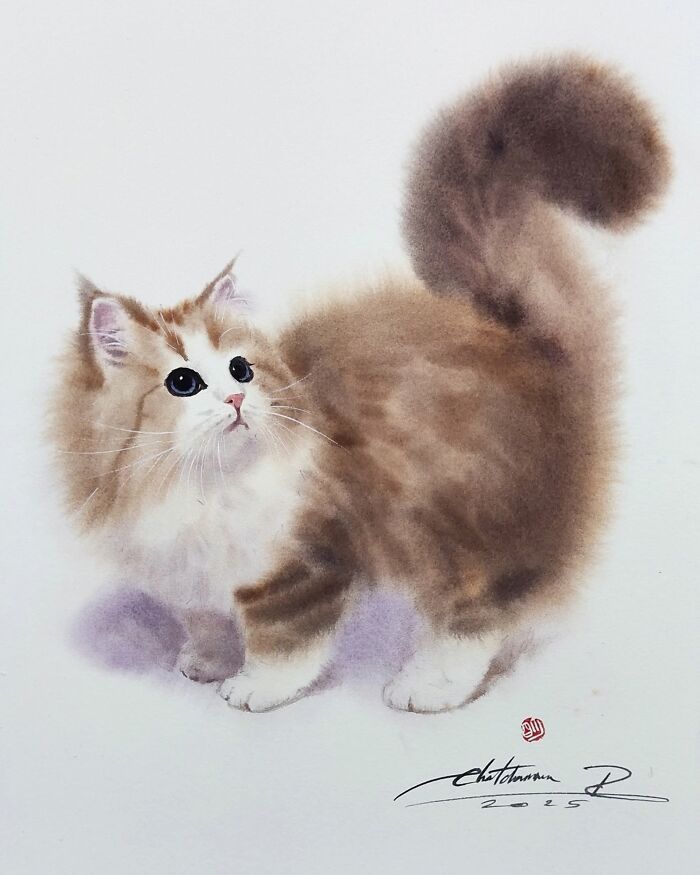 This Artist Creates Stunning Watercolor Paintings Of Cats, And Here Are 45 Of His Best Works This Artist Creates Stunning Watercolor Paintings Of Cats, And Here Are 45 Of His Best Works