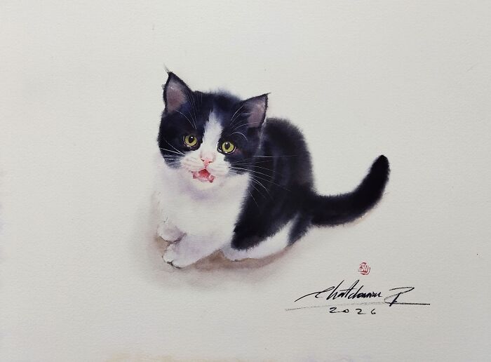 This Artist Creates Stunning Watercolor Paintings Of Cats, And Here Are 45 Of His Best Works This Artist Creates Stunning Watercolor Paintings Of Cats, And Here Are 45 Of His Best Works