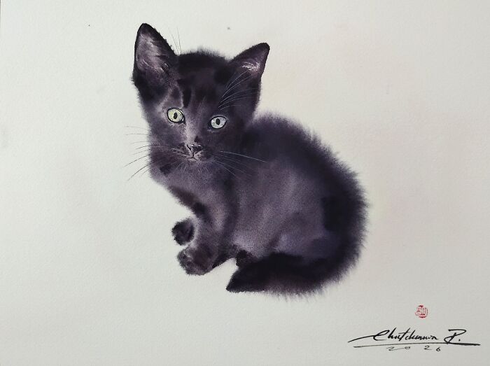 This Artist Creates Stunning Watercolor Paintings Of Cats, And Here Are 45 Of His Best Works This Artist Creates Stunning Watercolor Paintings Of Cats, And Here Are 45 Of His Best Works
