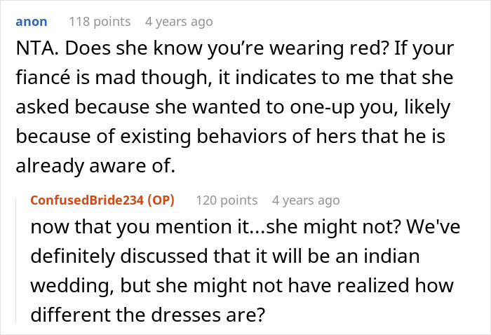 Woman Confused About Fiancé’s Reaction To His Mom’s Dress For Their Wedding, He Comes To Explain Woman Confused About Fiancé’s Reaction To His Mom’s Dress For Their Wedding, He Comes To Explain