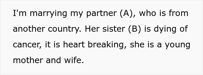 Couple Gets Annoyed That SIL With Cancer Is Taking Away From Their Wedding, It’s Way Worse Than That Couple Gets Annoyed That SIL With Cancer Is Taking Away From Their Wedding, It’s Way Worse Than That
