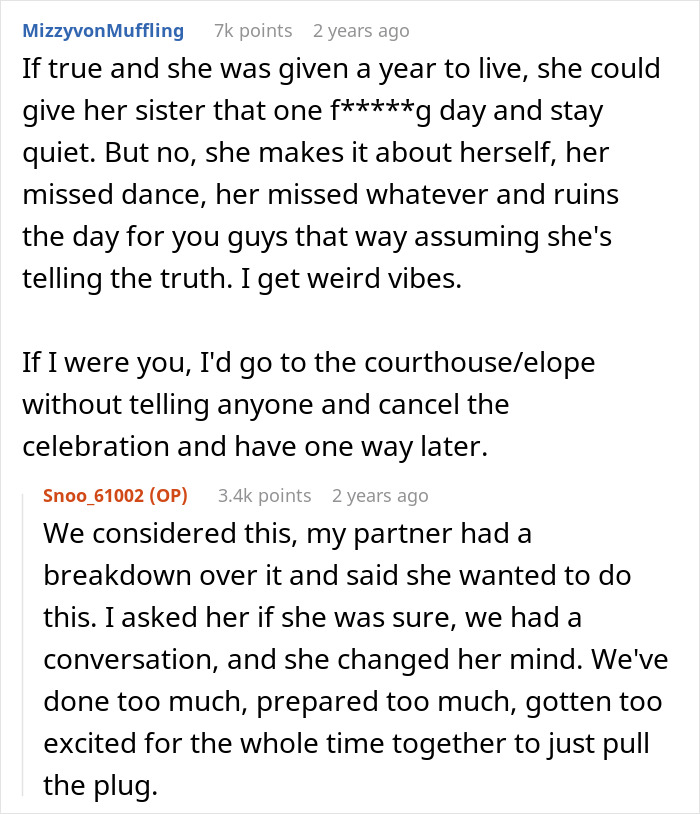 Couple Gets Annoyed That SIL With Cancer Is Taking Away From Their Wedding, It’s Way Worse Than That Couple Gets Annoyed That SIL With Cancer Is Taking Away From Their Wedding, It’s Way Worse Than That