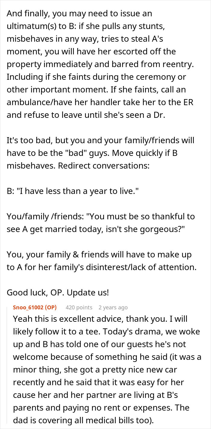 Couple Gets Annoyed That SIL With Cancer Is Taking Away From Their Wedding, It’s Way Worse Than That Couple Gets Annoyed That SIL With Cancer Is Taking Away From Their Wedding, It’s Way Worse Than That