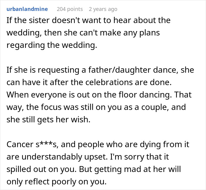 Couple Gets Annoyed That SIL With Cancer Is Taking Away From Their Wedding, It’s Way Worse Than That Couple Gets Annoyed That SIL With Cancer Is Taking Away From Their Wedding, It’s Way Worse Than That