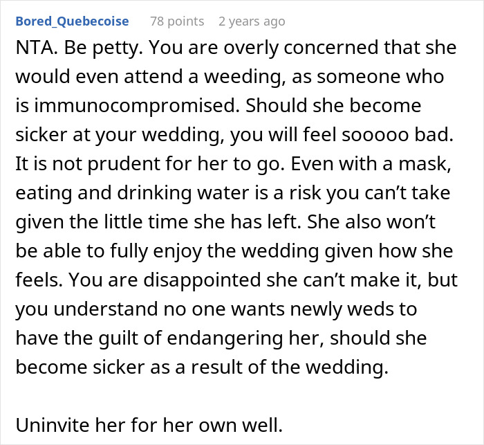 Couple Gets Annoyed That SIL With Cancer Is Taking Away From Their Wedding, It’s Way Worse Than That Couple Gets Annoyed That SIL With Cancer Is Taking Away From Their Wedding, It’s Way Worse Than That