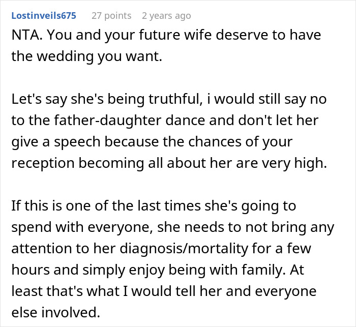 Couple Gets Annoyed That SIL With Cancer Is Taking Away From Their Wedding, It’s Way Worse Than That Couple Gets Annoyed That SIL With Cancer Is Taking Away From Their Wedding, It’s Way Worse Than That