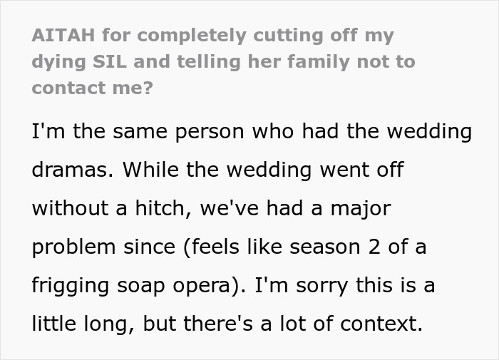 Couple Gets Annoyed That SIL With Cancer Is Taking Away From Their Wedding, It’s Way Worse Than That Couple Gets Annoyed That SIL With Cancer Is Taking Away From Their Wedding, It’s Way Worse Than That