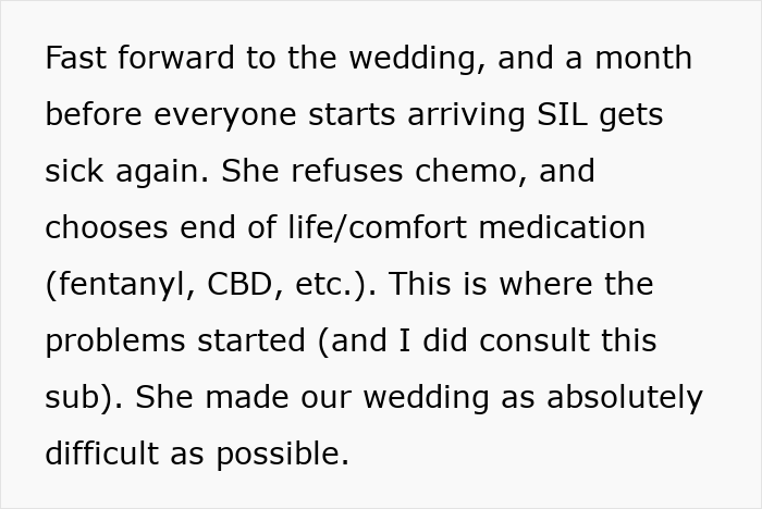 Couple Gets Annoyed That SIL With Cancer Is Taking Away From Their Wedding, It’s Way Worse Than That Couple Gets Annoyed That SIL With Cancer Is Taking Away From Their Wedding, It’s Way Worse Than That