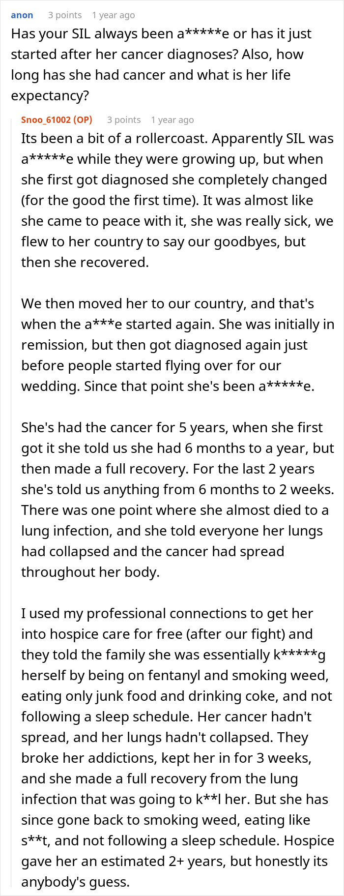 Couple Gets Annoyed That SIL With Cancer Is Taking Away From Their Wedding, It’s Way Worse Than That Couple Gets Annoyed That SIL With Cancer Is Taking Away From Their Wedding, It’s Way Worse Than That