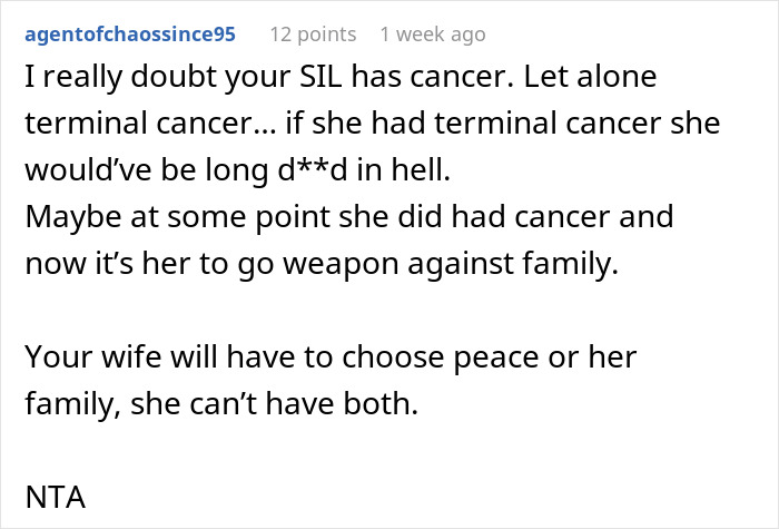 Couple Gets Annoyed That SIL With Cancer Is Taking Away From Their Wedding, It’s Way Worse Than That Couple Gets Annoyed That SIL With Cancer Is Taking Away From Their Wedding, It’s Way Worse Than That