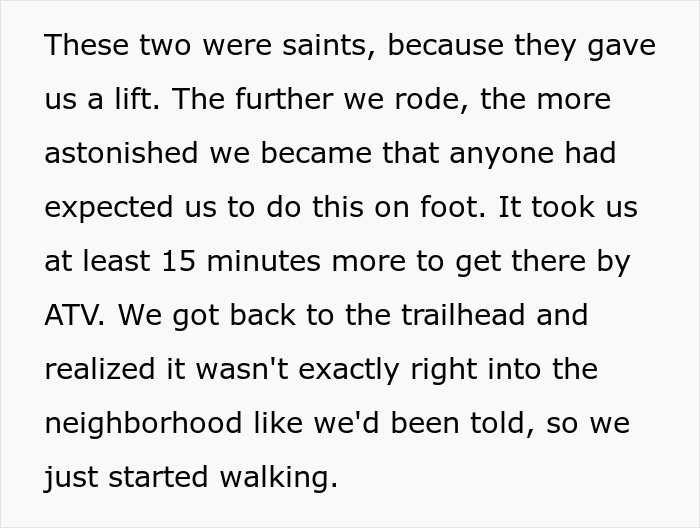 Woman Plans A Casual Hike With Friends, Ends Up Stranded On A Route Better Suited For Bikes And ATVs