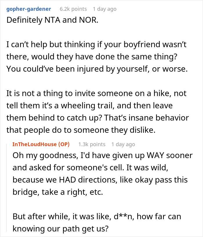 Woman Plans A Casual Hike With Friends, Ends Up Stranded On A Route Better Suited For Bikes And ATVs
