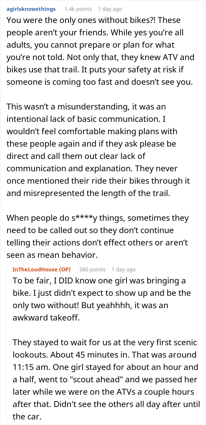 Woman Plans A Casual Hike With Friends, Ends Up Stranded On A Route Better Suited For Bikes And ATVs