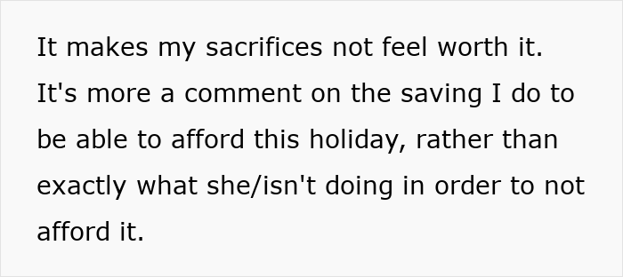 28YO Fumes As Parents Sponsor Sister’s Trip But Not Hers, Feels Her Frugal Life Is Disrespected