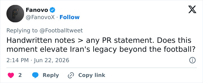 “Wouldn’t Trust A Word”: Iran Leaves 74-Word Note In Los Angeles World Cup Locker Room, Sparks Viral Frenzy “Wouldn’t Trust A Word”: Iran Leaves 74-Word Note In Los Angeles World Cup Locker Room, Sparks Viral Frenzy