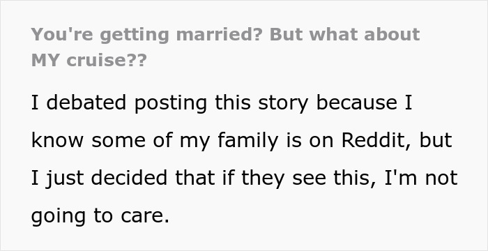 Entitled Woman Tells Sister Her Wedding Is Ruining Her Vacation: “Practically Exploded” Entitled Woman Tells Sister Her Wedding Is Ruining Her Vacation: “Practically Exploded”