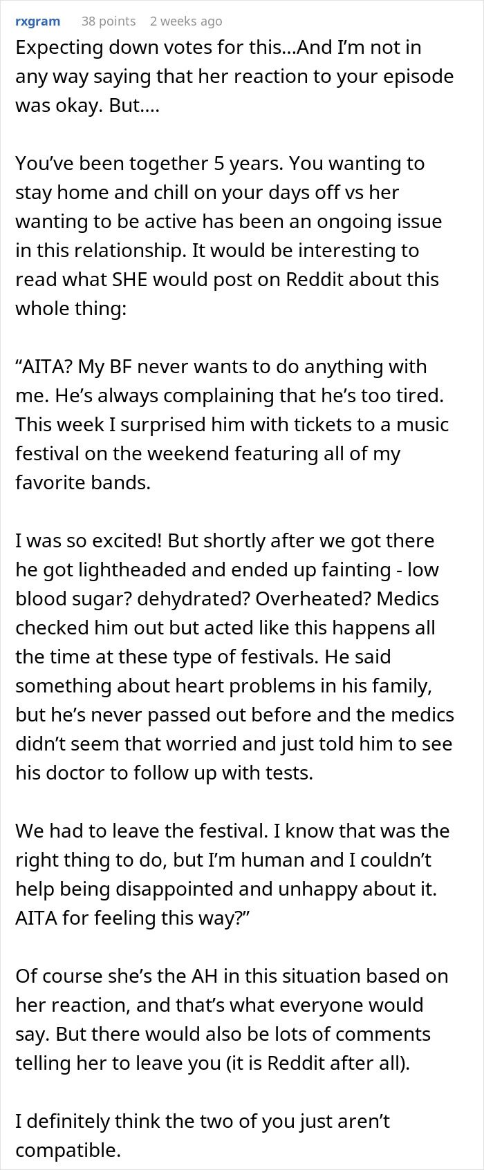 Man Wants To Go Home After Fainting At Concert, Fiancée Tries To Get Closer To The Stage Instead Man Wants To Go Home After Fainting At Concert, Fiancée Tries To Get Closer To The Stage Instead