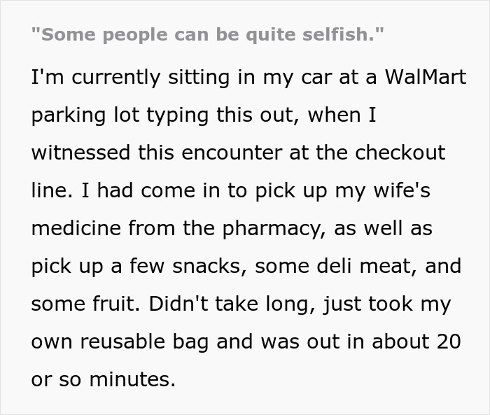 Customer Tries To Guilt Walmart Shoppers Into Helping Her Pay, Then Suddenly Finds Money To Cover It Customer Tries To Guilt Walmart Shoppers Into Helping Her Pay, Then Suddenly Finds Money To Cover It