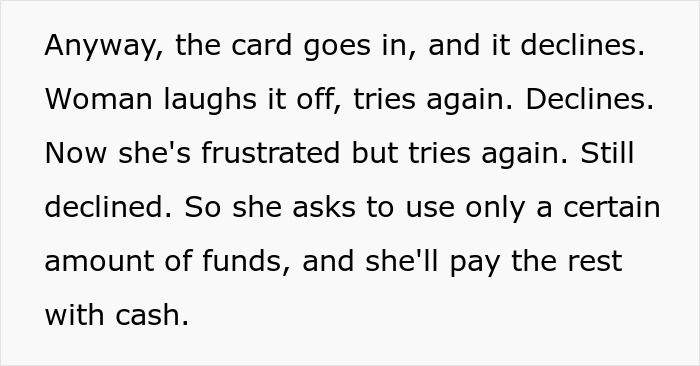 Customer Tries To Guilt Walmart Shoppers Into Helping Her Pay, Then Suddenly Finds Money To Cover It Customer Tries To Guilt Walmart Shoppers Into Helping Her Pay, Then Suddenly Finds Money To Cover It