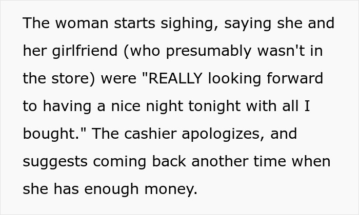 Customer Tries To Guilt Walmart Shoppers Into Helping Her Pay, Then Suddenly Finds Money To Cover It Customer Tries To Guilt Walmart Shoppers Into Helping Her Pay, Then Suddenly Finds Money To Cover It