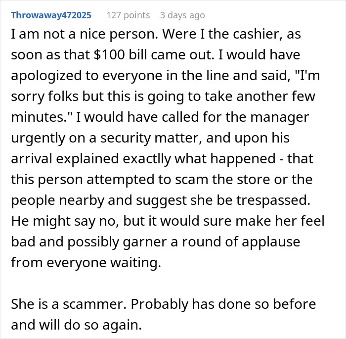Customer Tries To Guilt Walmart Shoppers Into Helping Her Pay, Then Suddenly Finds Money To Cover It Customer Tries To Guilt Walmart Shoppers Into Helping Her Pay, Then Suddenly Finds Money To Cover It