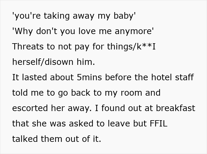Woman&rsquo;s Drunken Tantrum Over A Honeymoon Trip With Son Entertains The Whole Hotel
