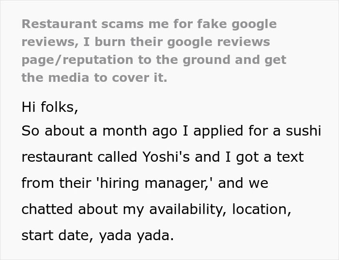 Restaurant Uses Potential Employees For A Scam, Regrets It Dearly