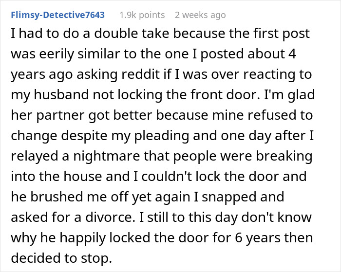 “Lesson Learned”: BF Keeps Forgetting To Lock Home Door, GF Proved Right After Shocking Break In