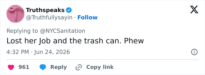After JPMorgan Exec Emptied Stole Knicks Trashcan In Viral Video, Sanitation Department Posts Hilarious Response