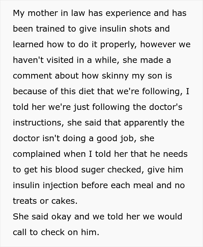 Entitled MIL Thinks Grandson Needs Carbs Instead Of Insulin, Parents Livid As Kid Ends Up In The ER
