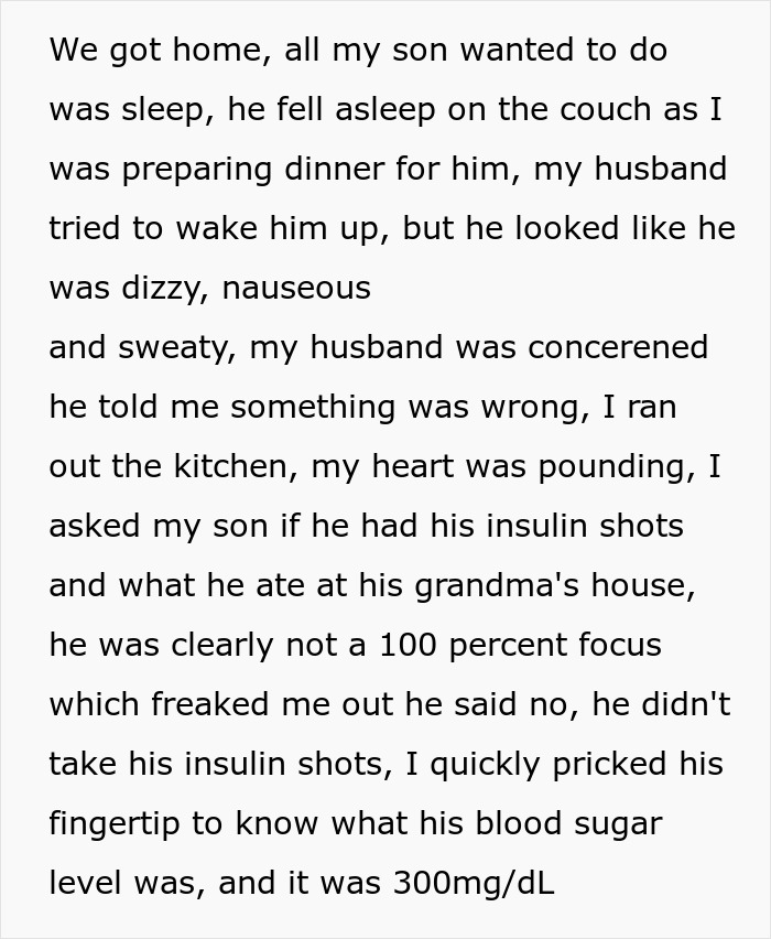 Entitled MIL Thinks Grandson Needs Carbs Instead Of Insulin, Parents Livid As Kid Ends Up In The ER