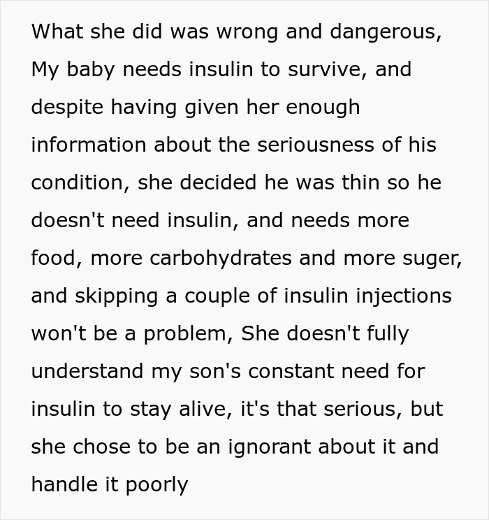 Entitled MIL Thinks Grandson Needs Carbs Instead Of Insulin, Parents Livid As Kid Ends Up In The ER