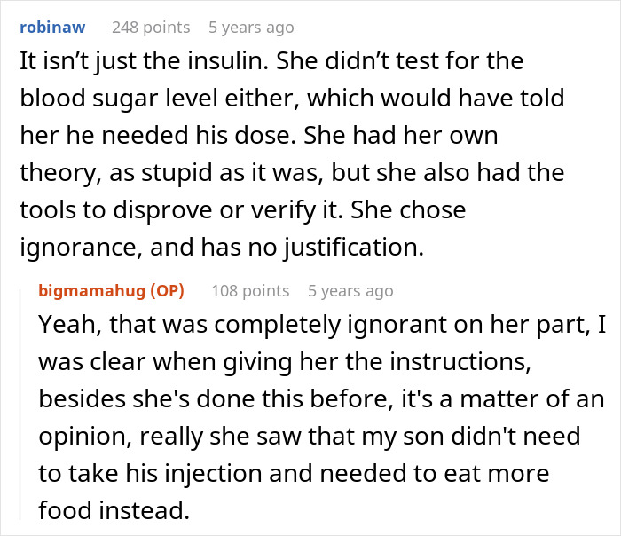Entitled MIL Thinks Grandson Needs Carbs Instead Of Insulin, Parents Livid As Kid Ends Up In The ER