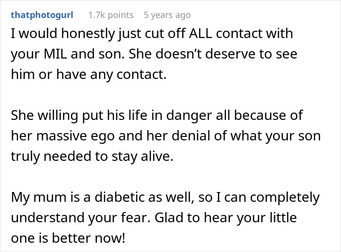Entitled MIL Thinks Grandson Needs Carbs Instead Of Insulin, Parents Livid As Kid Ends Up In The ER
