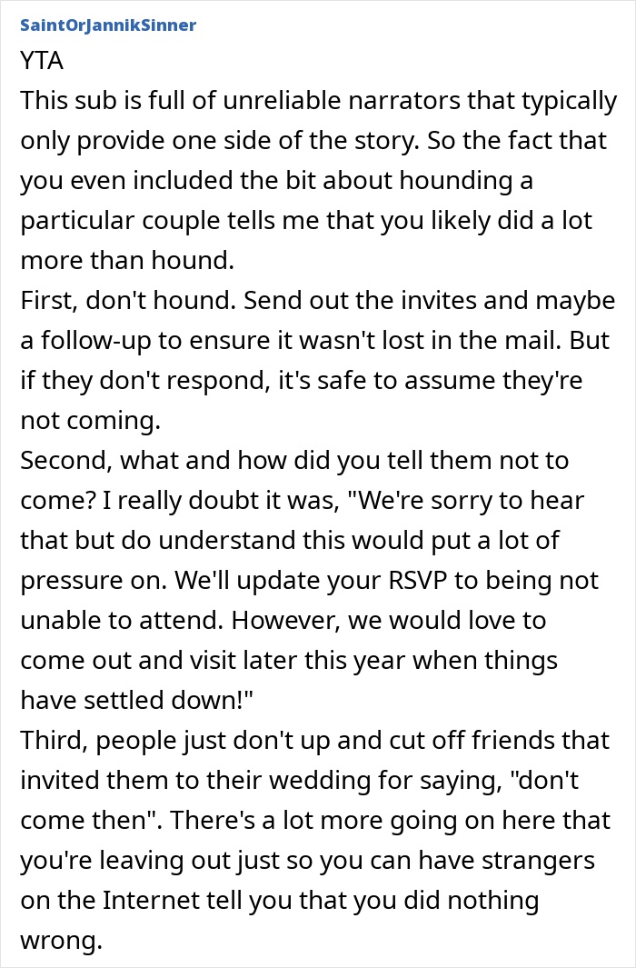 Couples Complains About Friend&rsquo;s Wedding Being A Hassle, Never Expected It Could Have Consequences