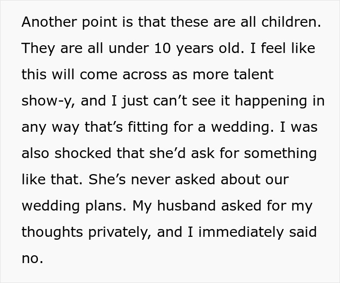 SIL Makes A Weird Demand For The Wedding: “Immediately Said No”