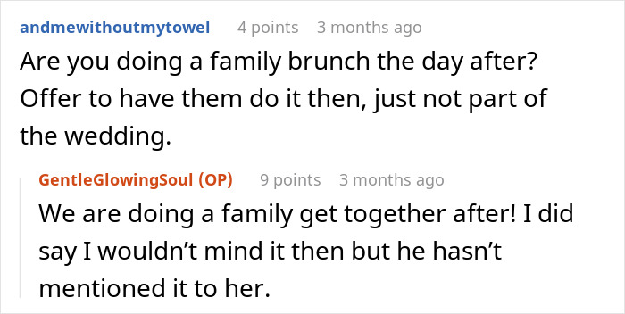 SIL Makes A Weird Demand For The Wedding: “Immediately Said No”