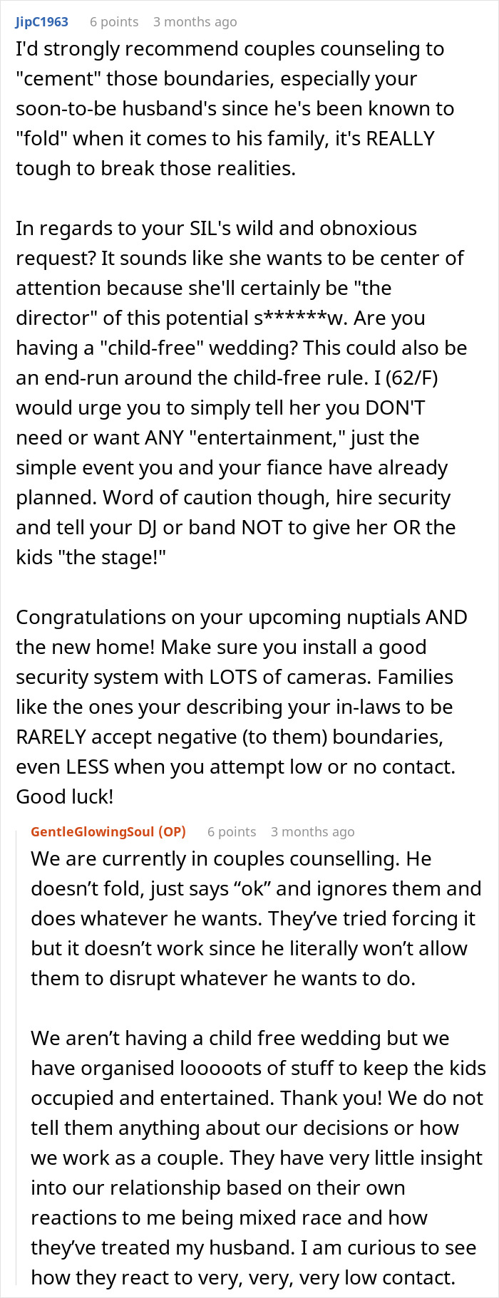 SIL Makes A Weird Demand For The Wedding: “Immediately Said No”