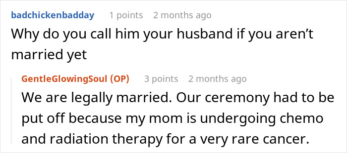 SIL Makes A Weird Demand For The Wedding: “Immediately Said No”