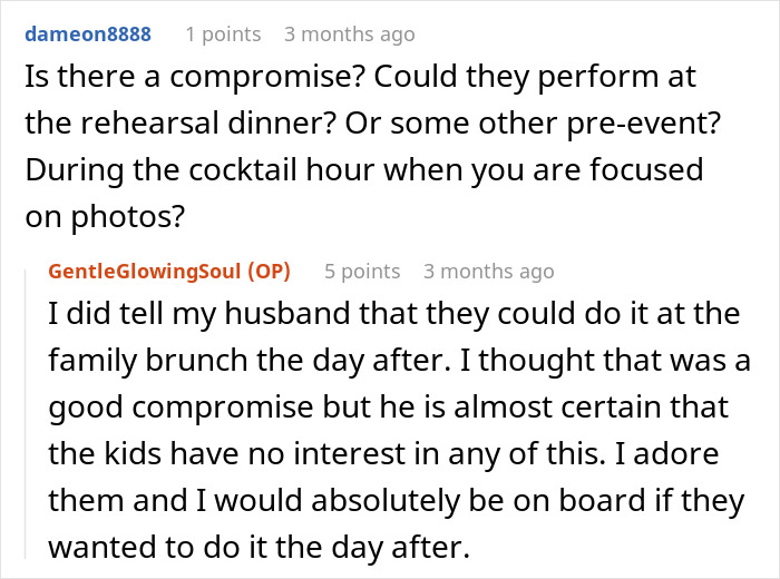 SIL Makes A Weird Demand For The Wedding: “Immediately Said No”