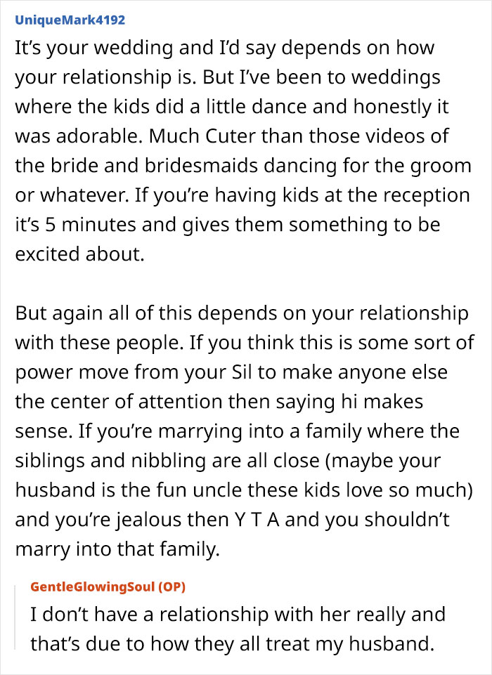 SIL Makes A Weird Demand For The Wedding: “Immediately Said No”