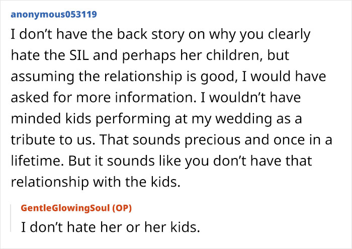 SIL Makes A Weird Demand For The Wedding: “Immediately Said No”