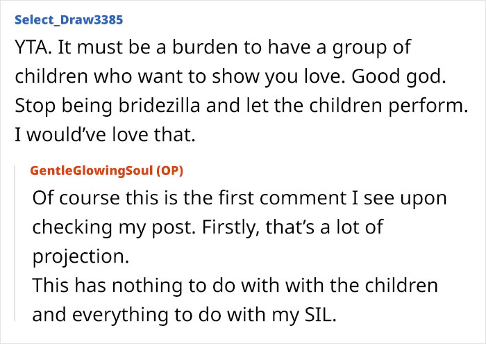 SIL Makes A Weird Demand For The Wedding: “Immediately Said No”